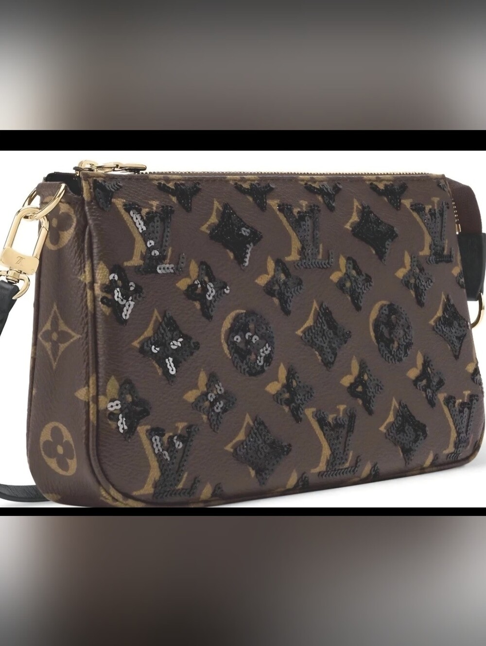 AUTHENTIC LOUIS VUITTON SEQUIN POCHETTE